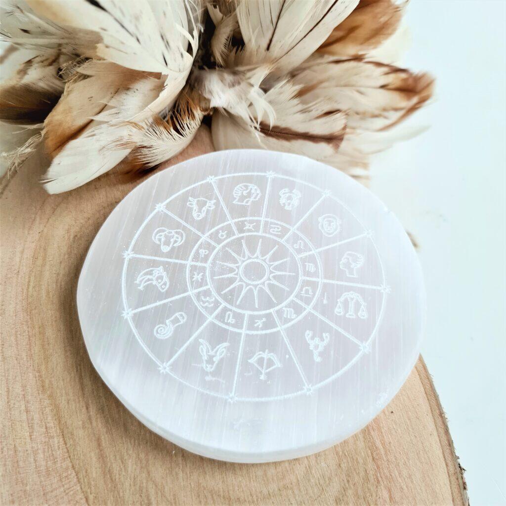 Selenit rund laddningsplatta - Zodiak