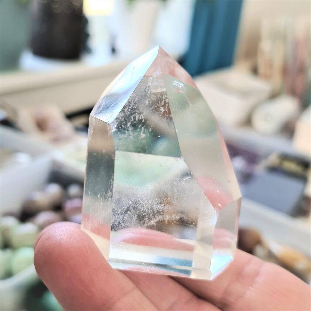 bergkristall slipad spets #2