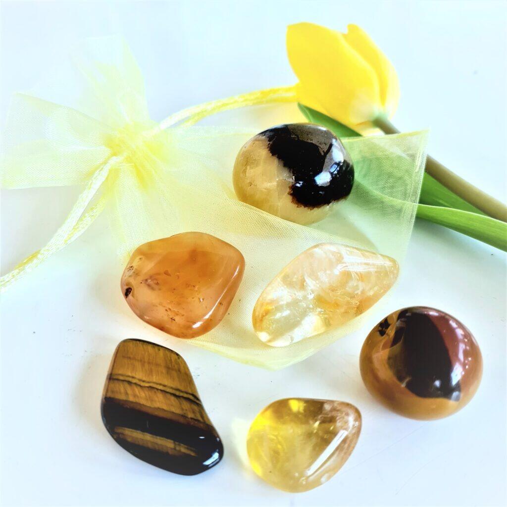 gult kristallset - solar plexus