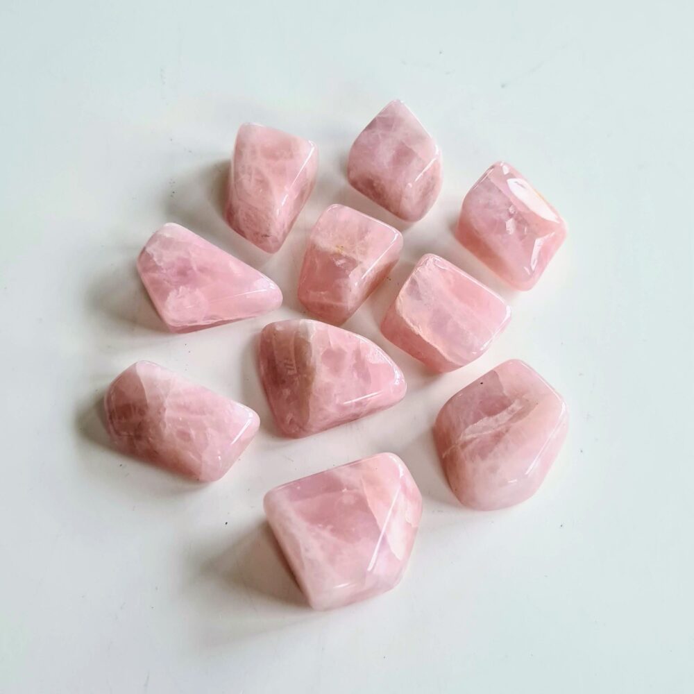 Rosenkvarts svensk trumlad