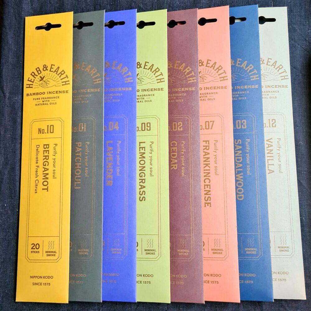 Herb & Earth rökelsepinnar i bambu