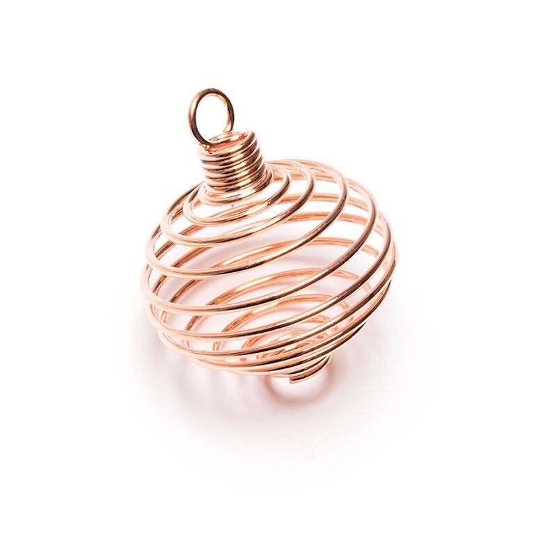 spiralhänge kopparfärgad
