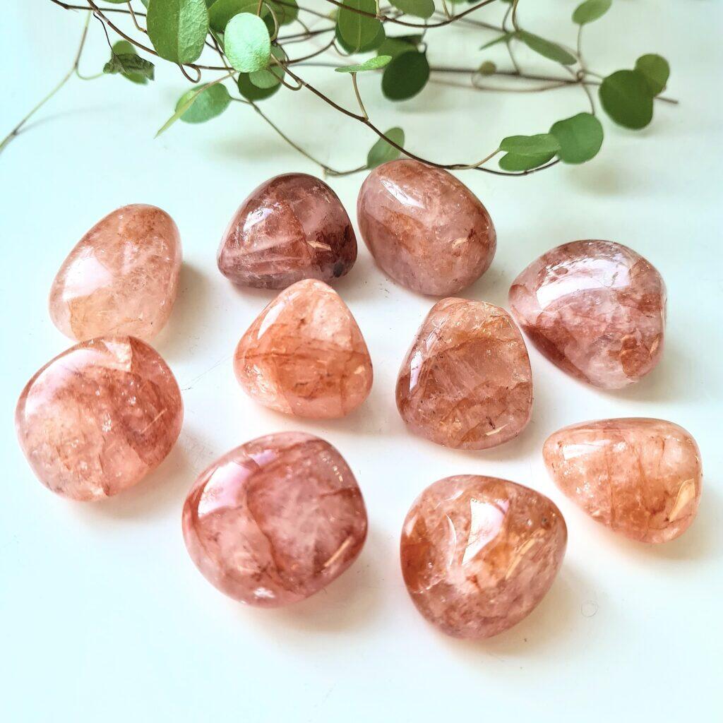 Jordgubbskvarts - trumlad