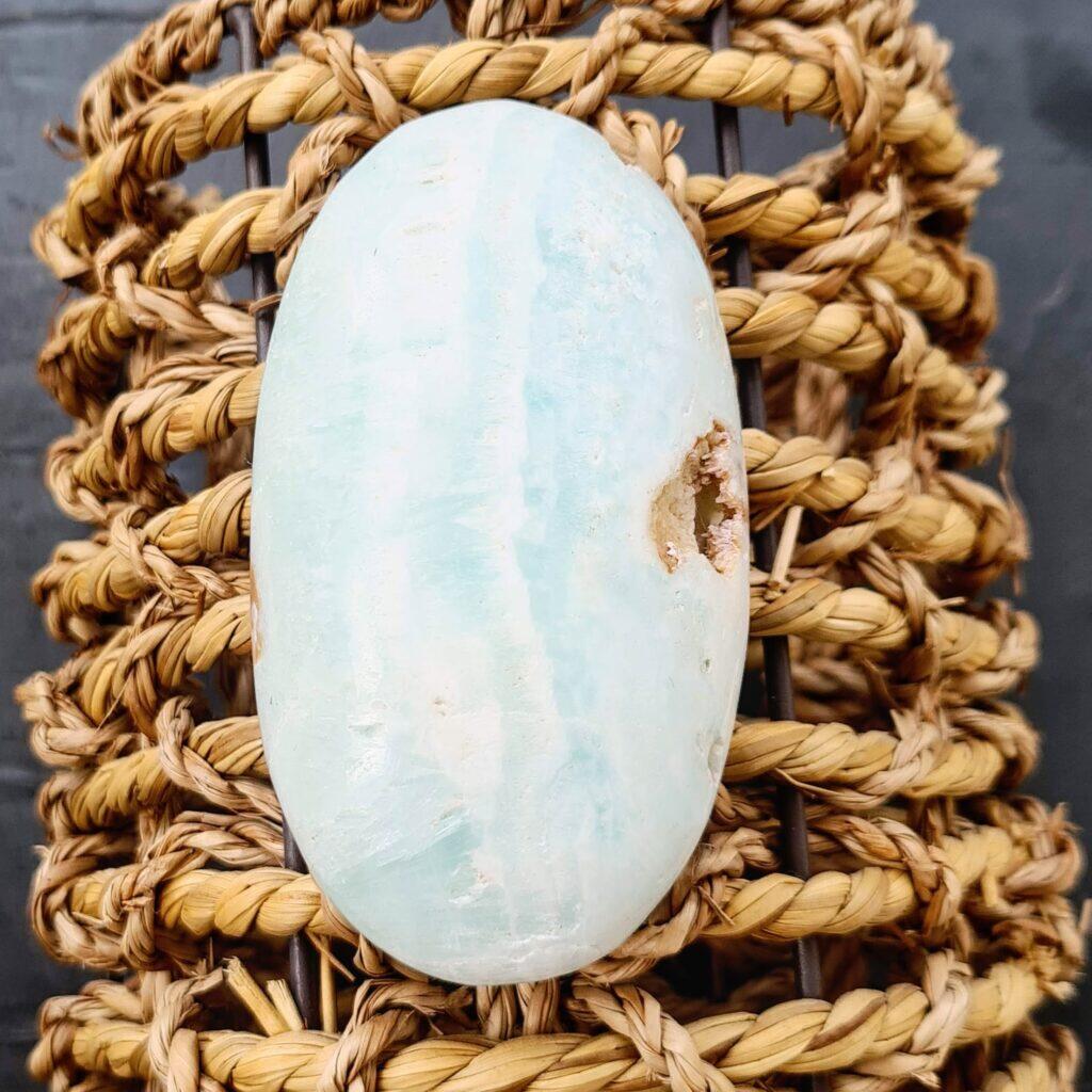 palmstone - stor blå karibisk kalcit