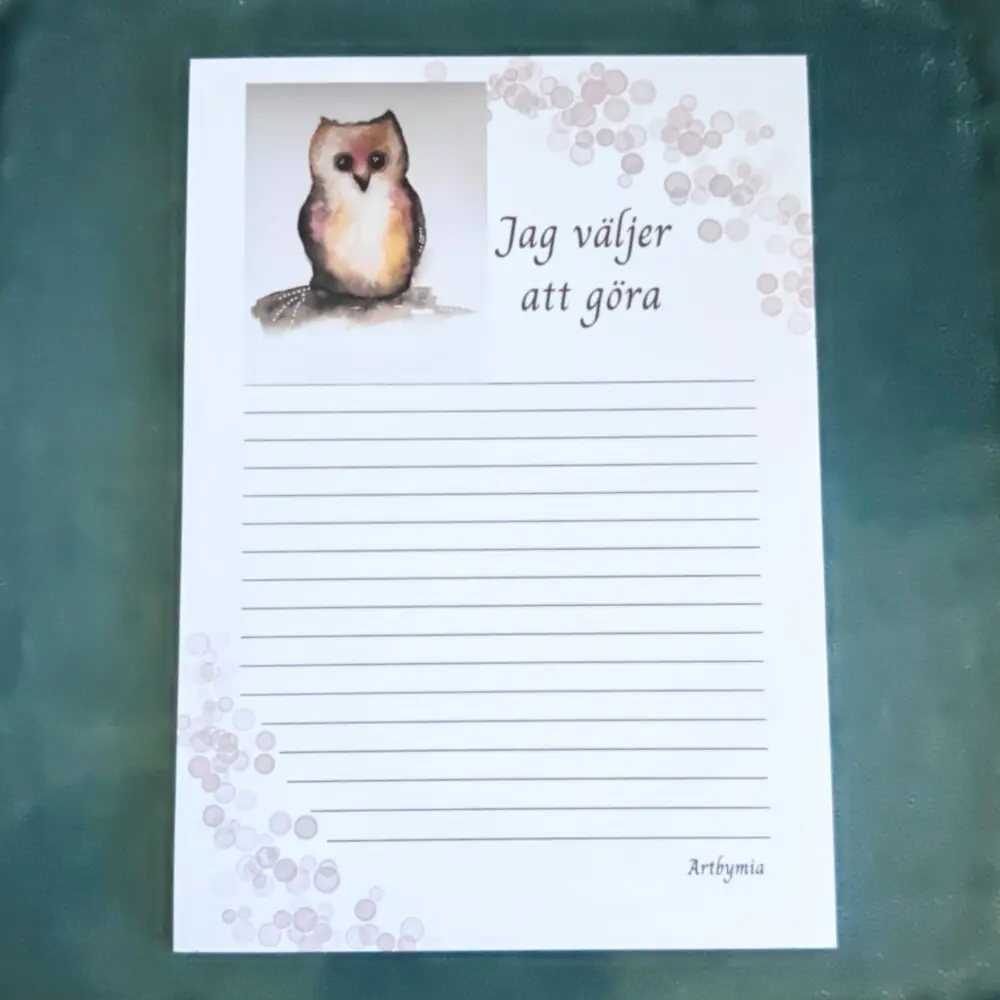 Jag väljer att göra - anteckningsblock